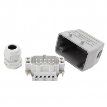 Preview: Industriesteckverbinder - Stecker 10 Polig 16A - Metall